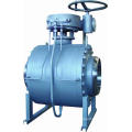 Worm Gear Flanged Forged Trunion Stainless Steel Ball Valve